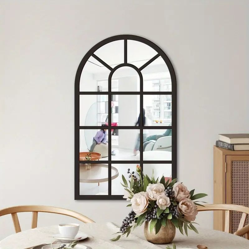 2025，HOT ウォールデコ ミラー アクリル 木製風 アーチ ヨーロッパ
