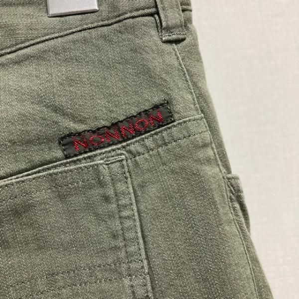 ☆ マドモアゼルノンノン ☆ タックパンツ ☆ コットン ☆ カーキ ☆ anc マドモアゼルノンノン MademoiselleNONNON パンツ L カーキ