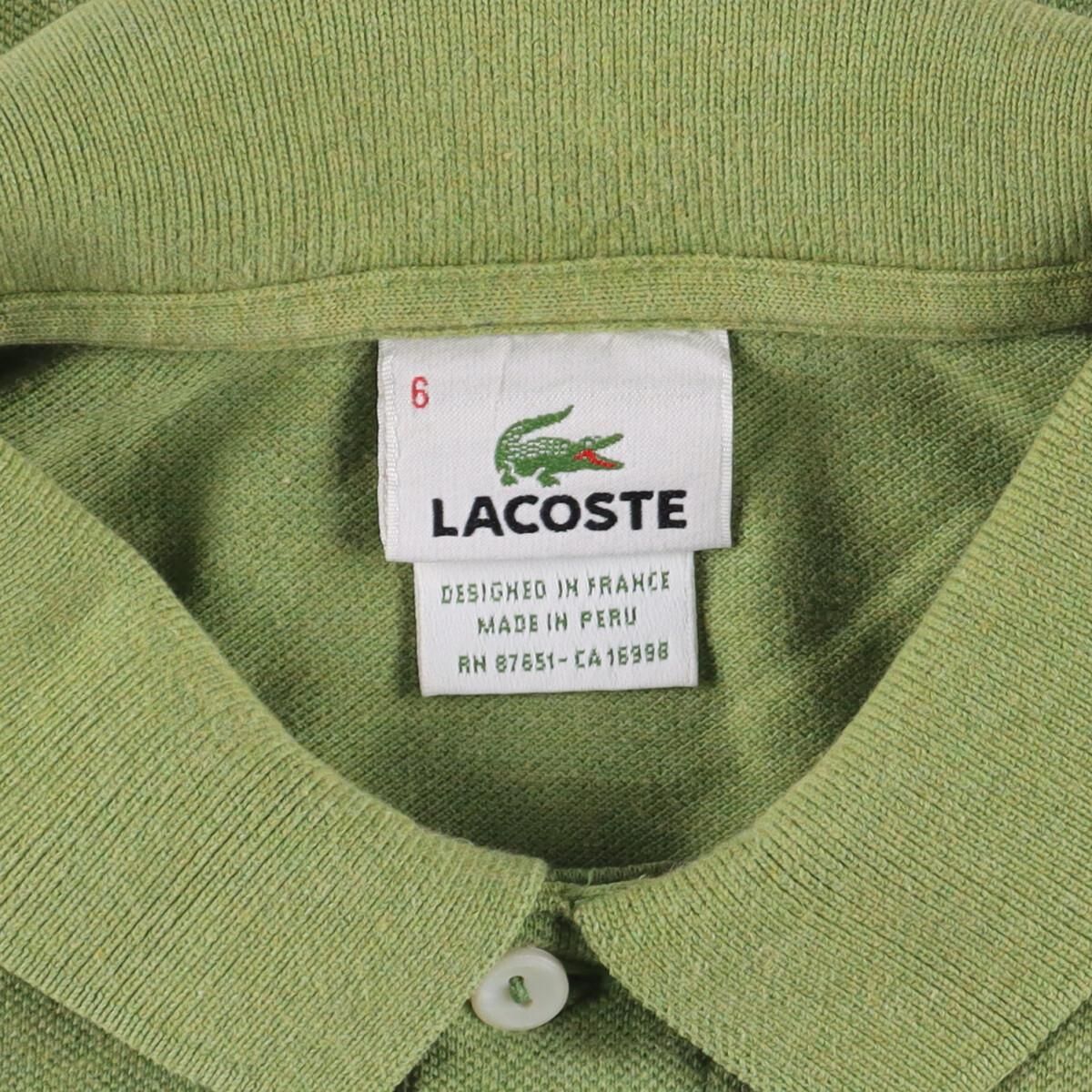 ラコステ LACOSTE フランス企画 半袖 ポロシャツ 6 メンズL /eaa341737