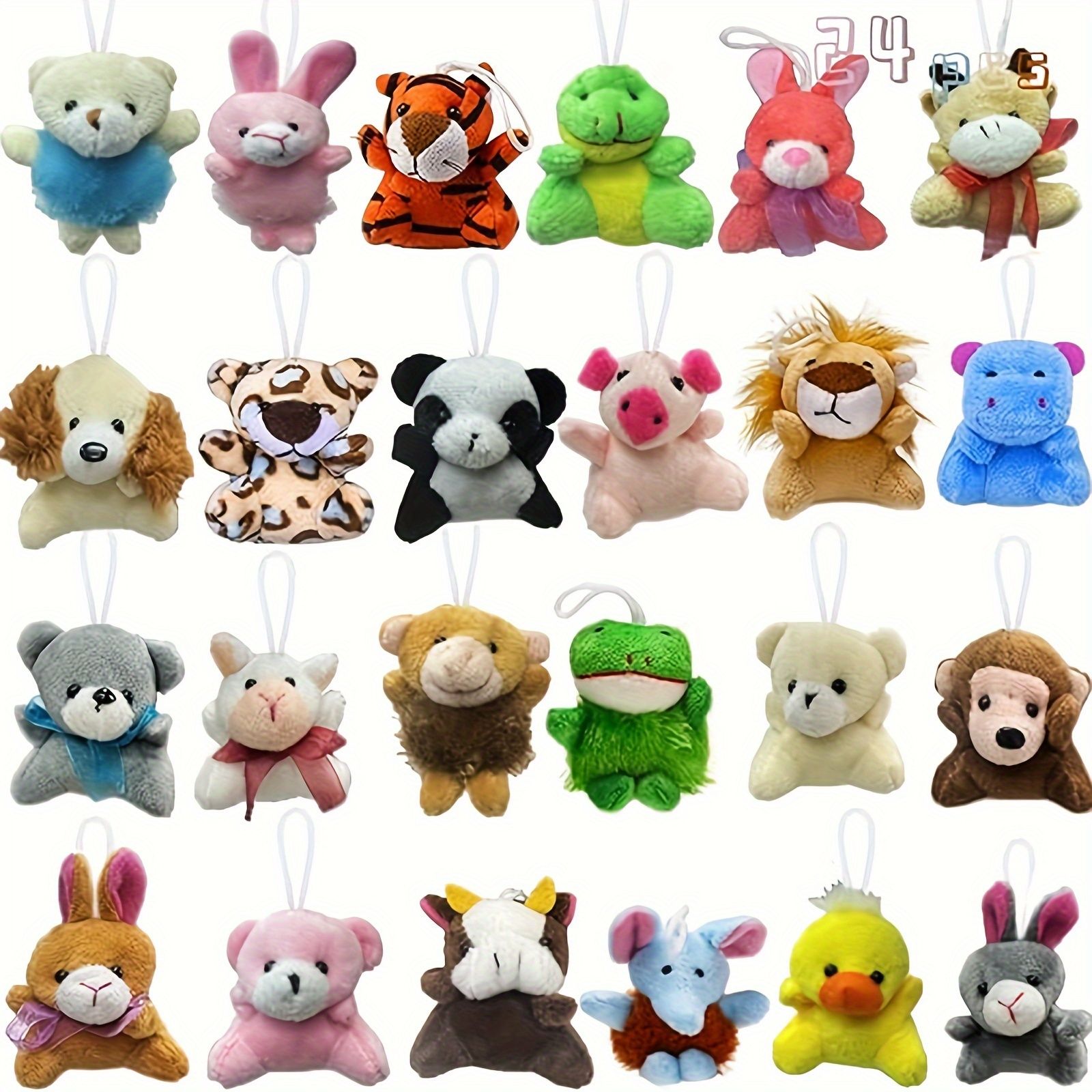 24個パック ミニぬいぐるみ パーティー景品 子供向け - トレジャー 