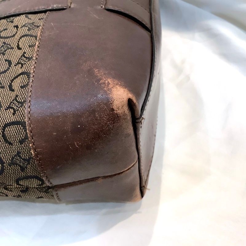 値下げ】 セリーヌ(CELINE)Cマカダム柄 キャンバス トート ブラウン