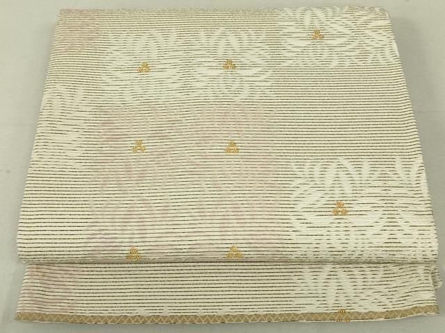 平和屋着物○両面 六通柄袋帯 花間道 金銀糸 正絹 逸品 DAAT7750ob