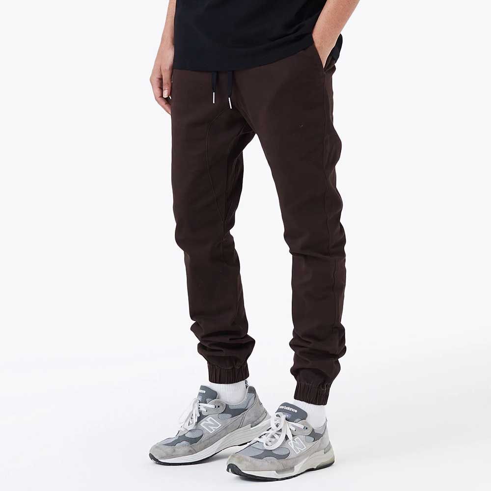 30 36【JAPAN FIT】ZANEROBE(ゼーンローブ) SURESHOT JOGGER PANTS (DK CHOC) ジョガーパンツ ストレッチスキニー