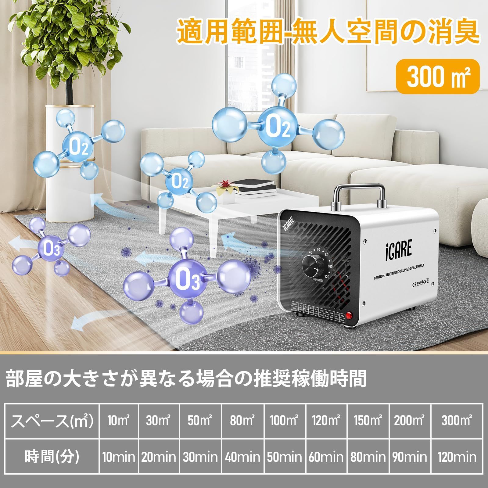 強力なオゾン発生による消臭効果の家庭用空気清浄機 安い 価格