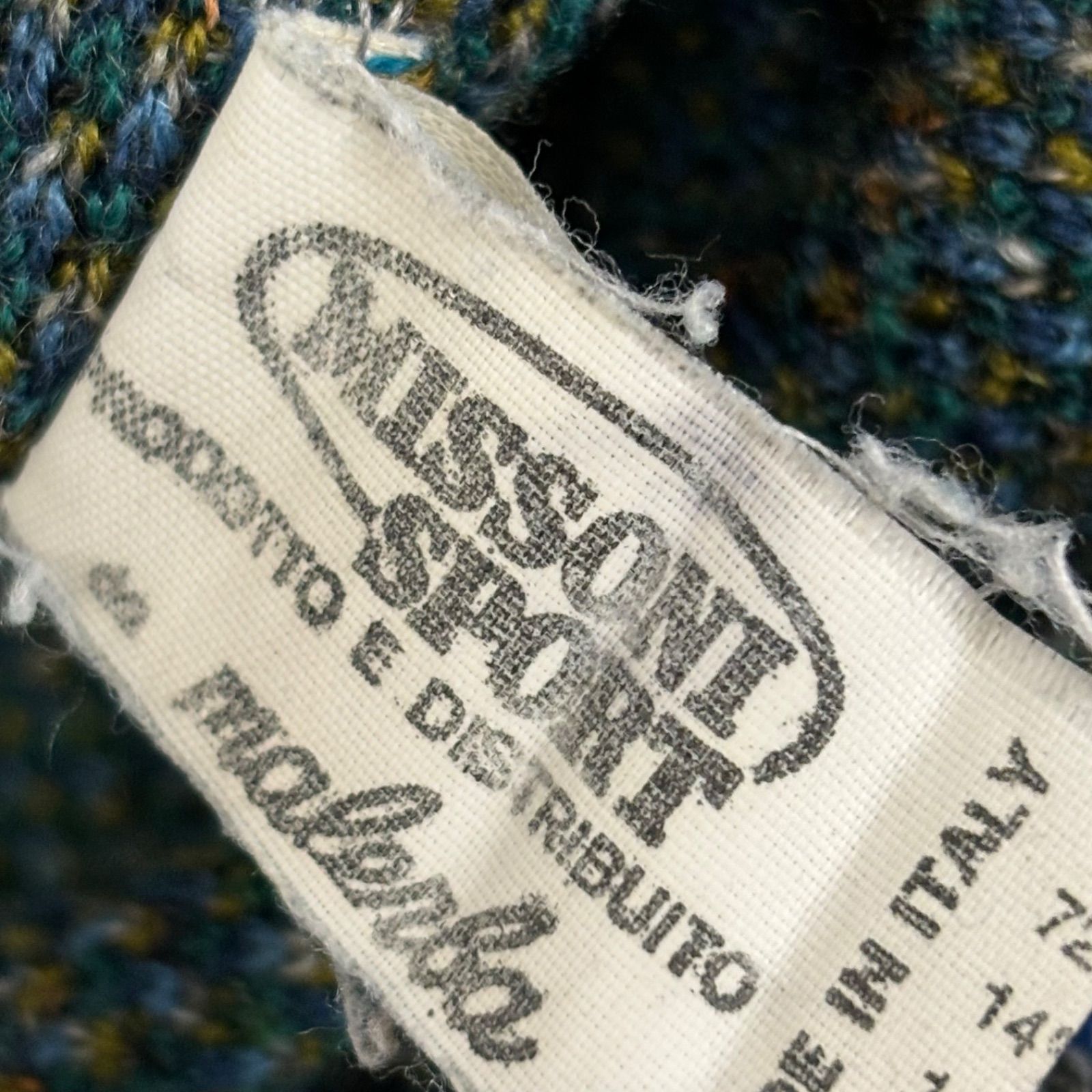 イタリア製 90s Vintage MISSONI SPORT Crazy Patterned Knit 