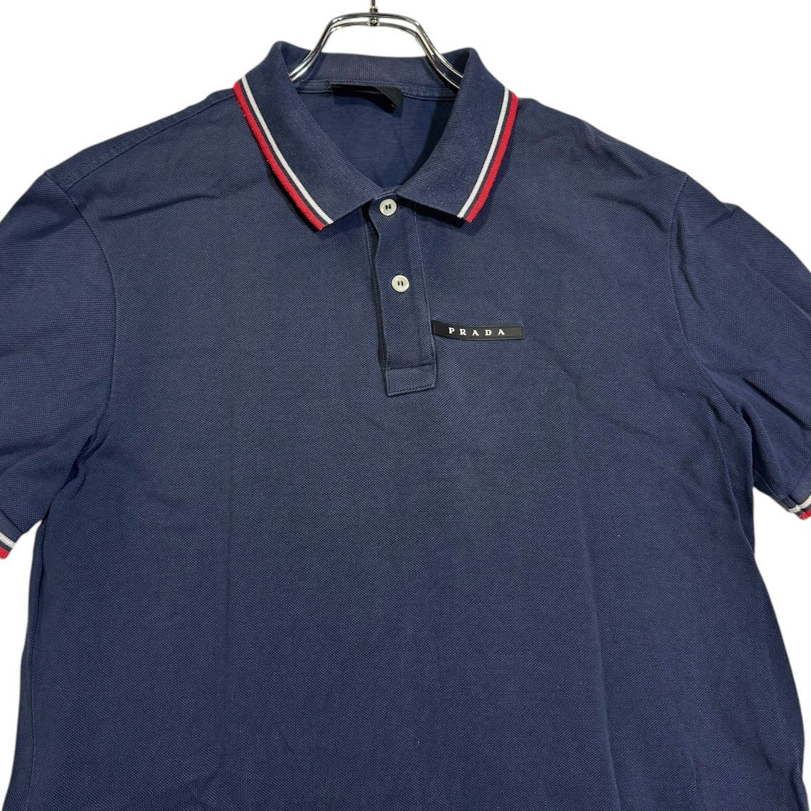 Prada ポロシャツ B033 PRADA プラダ ポロ シャツ ゴルフ ウェア ネイビー