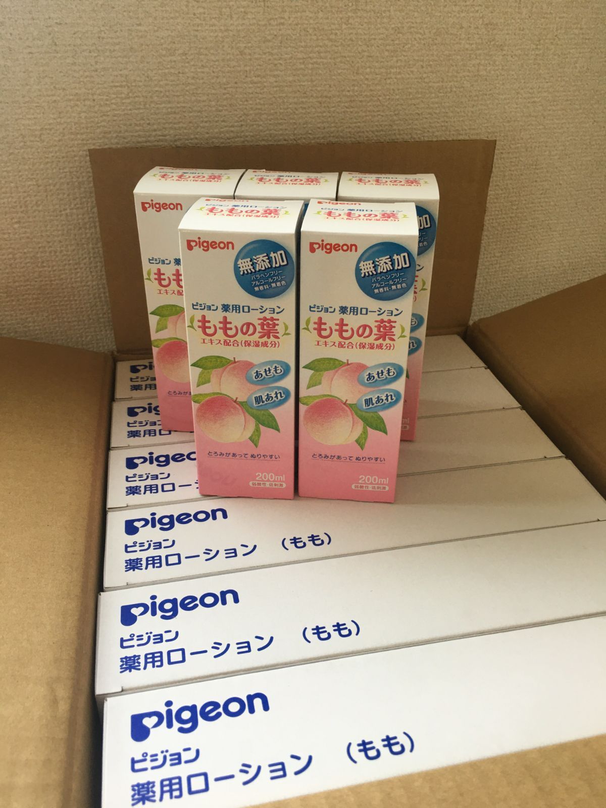 テレビで話題 Pigeon ももの葉ローション 200ml × 30本セット