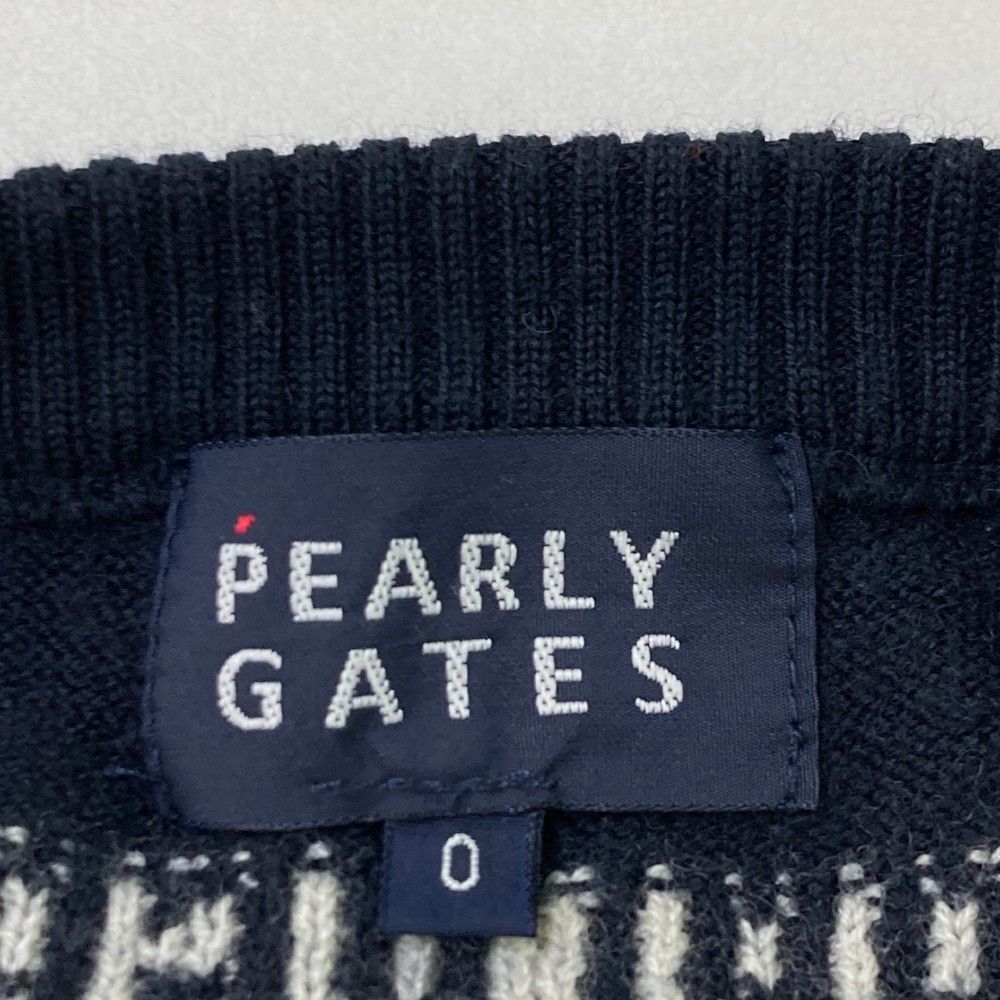 パーリーゲイツセーター サイズ：0 PEARLY GATES パーリーゲイツ 長袖ニットセーター ネイビー