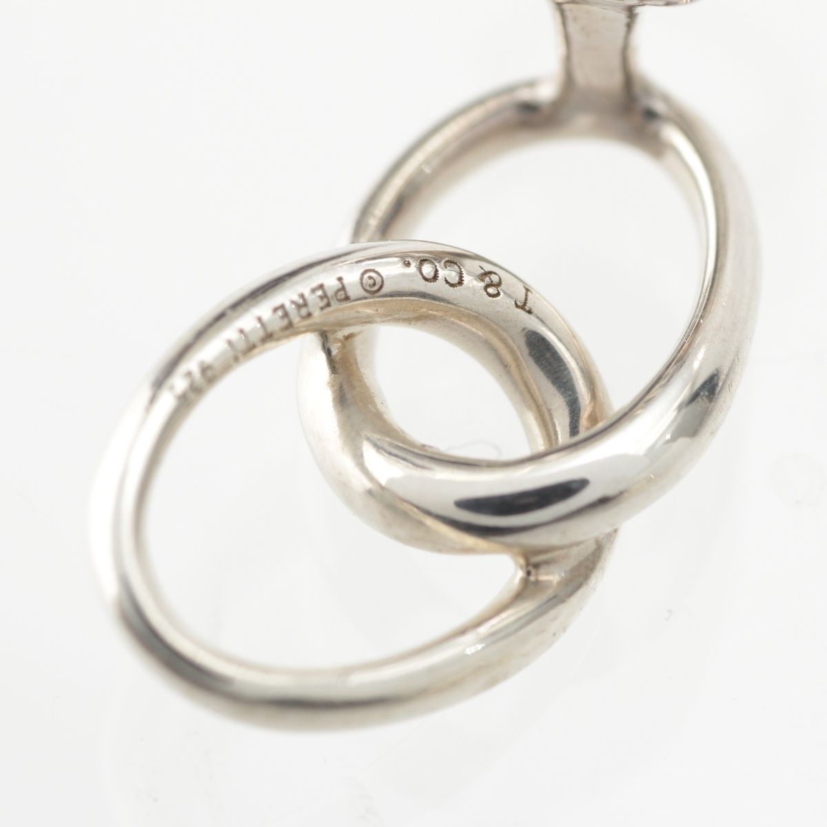 【美品】ティファニー ダブルループ エルサ・ペレッティ イヤリング　シルバー TIFFANY&Co. TIFFANY & Co. ティファニー エルサペレッティ