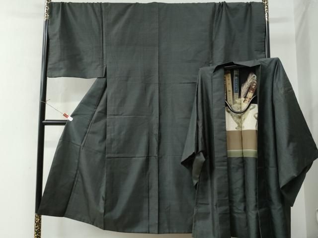 平和屋着物●男性 本場大島紬 アンサンブル 吉祥文 キングサイズ 正絹 CAAW8401yc