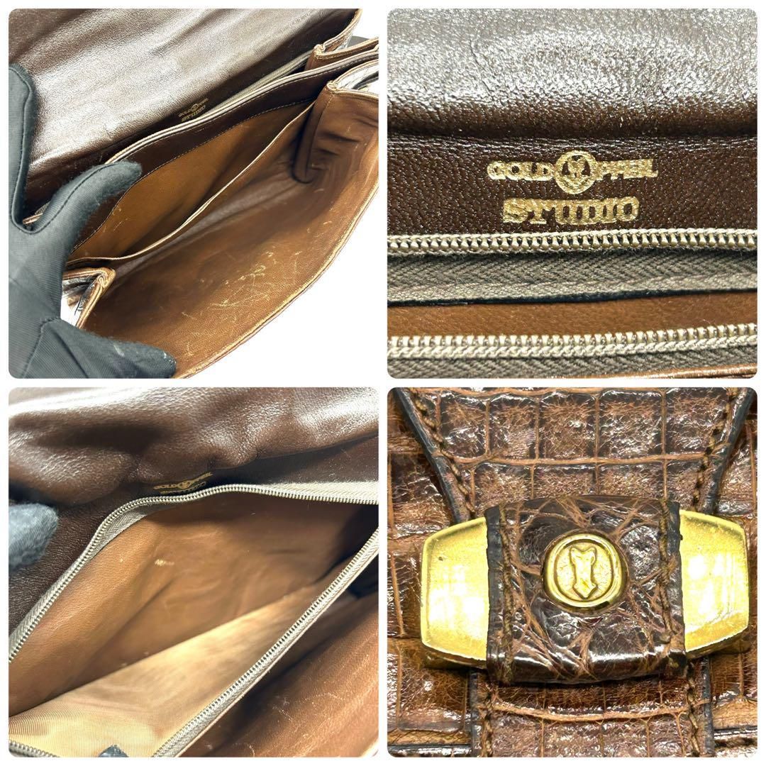 GOLD PFEIL ワンショルダーバッグ 2way クロコ 茶 2250 GOLD PFEIL ワンショルダーバッグ 2way クロコ 茶 2250 - メルカリ