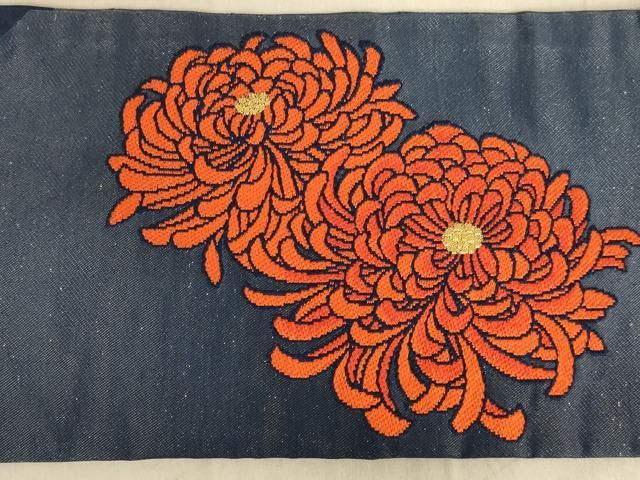 平和屋着物◎九寸名古屋帯 草花文 金糸 正絹 逸品 AABA3249ou - メルカリ