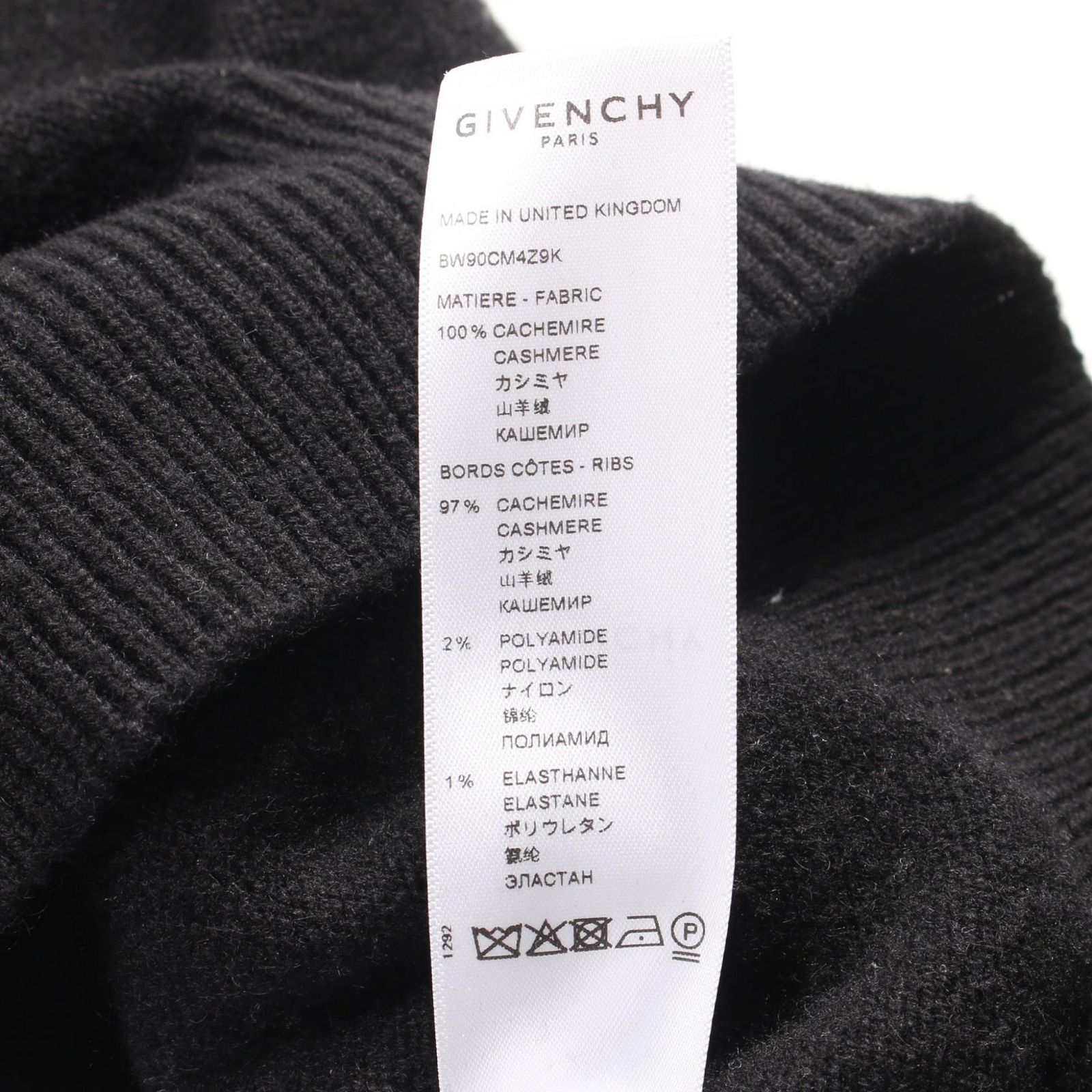 ジバンシィ GIVENCHY ニット BW90CM4Z9K ブラック カシミヤ