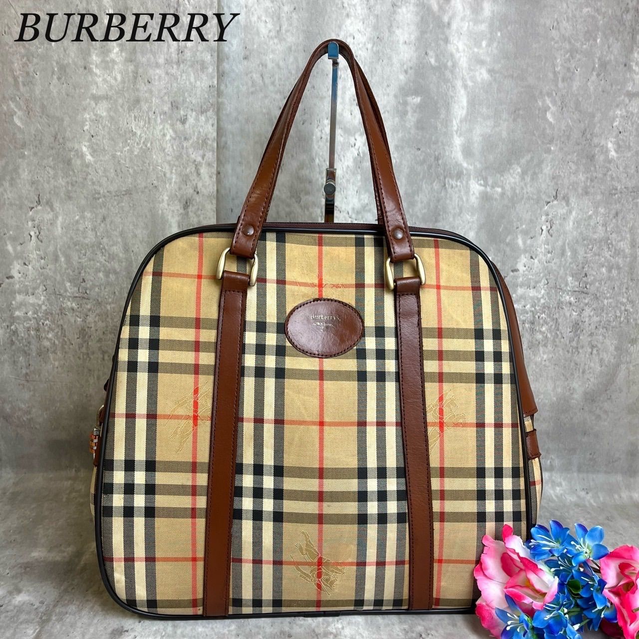 バーバリー ノヴァチェックトートバッグ ユニセックス ☆美品