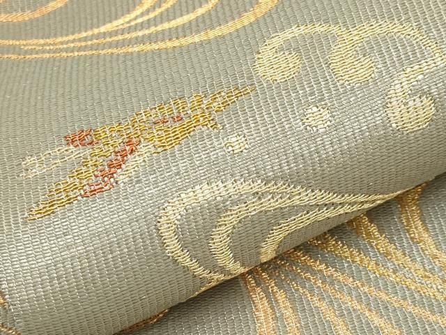 平和屋着物□極上 紋屋井関 御寮織 六通柄袋帯 立波飛鳥文 金糸 逸品  