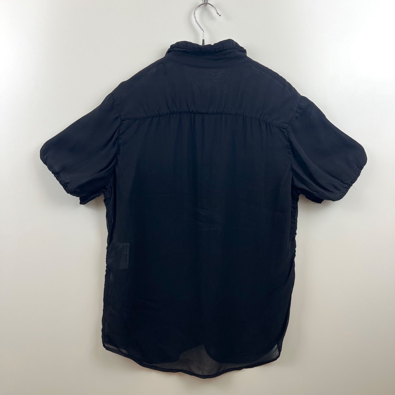 コムデギャルソン リボン フリル カットソー Tシャツ ブラック AD2004 COMME des GARCONS AD2009 round collar cupra S/S blouse RE