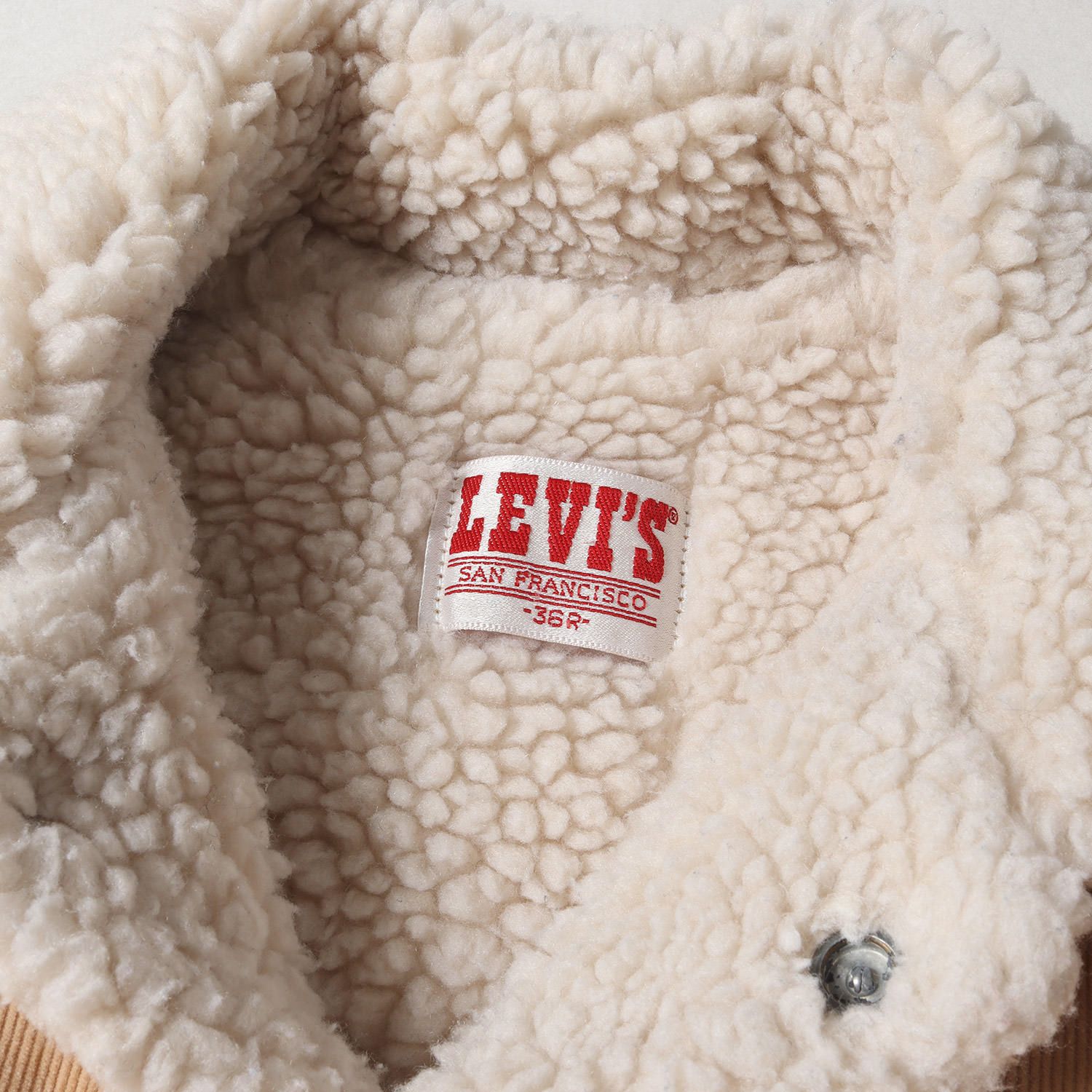 Levis リーバイス ジャケット サイズ:36R 80s 70412 裏ボア コーデュロイジャケット USA製 70412-1523 ベージュ 80年代 vintage ヴィンテージ 古着 アウター ブルゾン 上着【メンズ】【中古】 Levis リーバイス ジャケット サイズ:36R 80s 70412 裏ボア