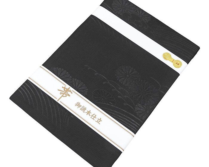 喪服夏の帯反物、京都西陣本泥染め 楽天市場】【新古品】 袋帯 正絹 絹 京都 西陣 本泥染 金箔糸 黒