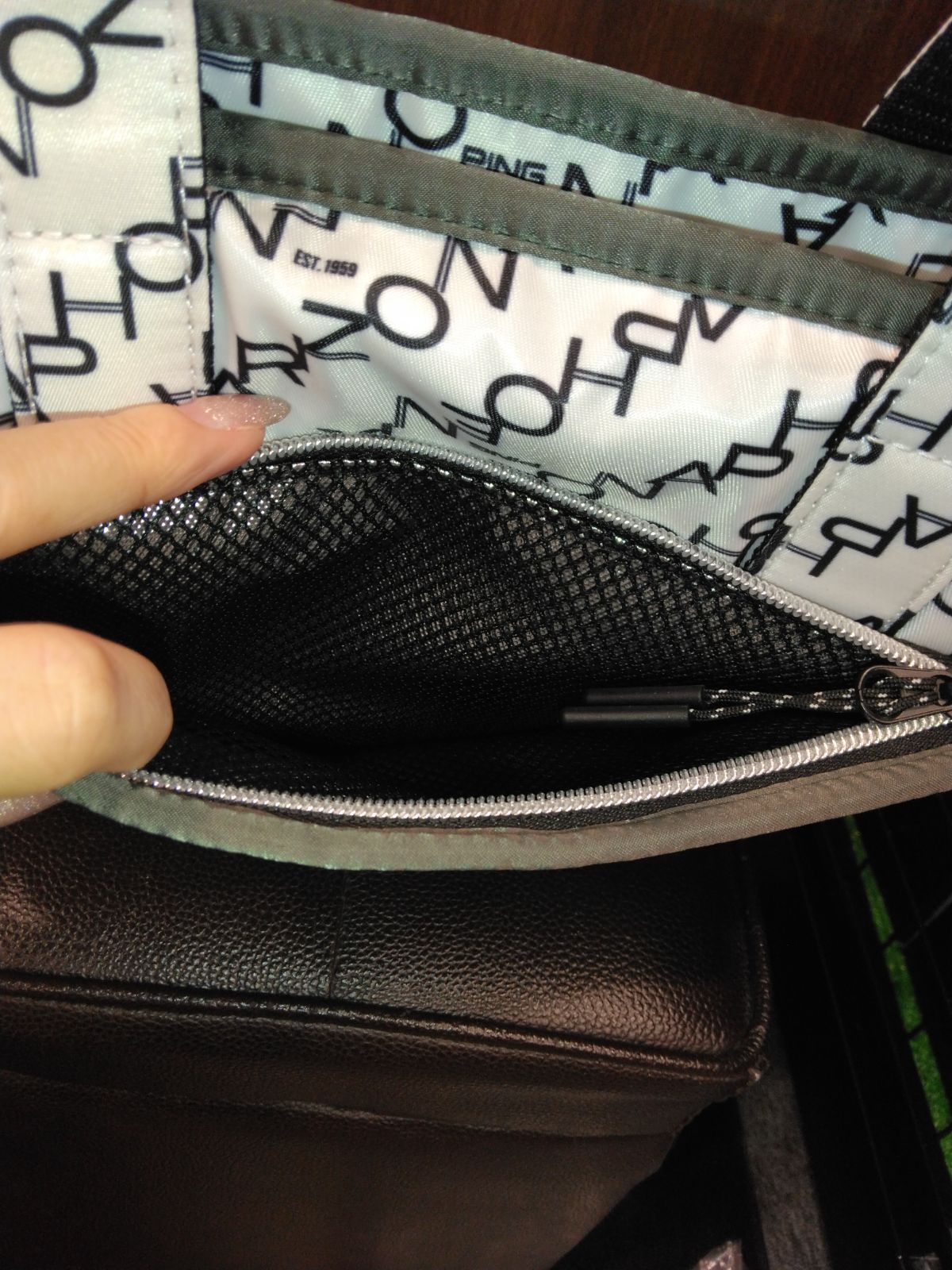 新品未使用】ピン PING アルファベットバイアスパターン ラウンド