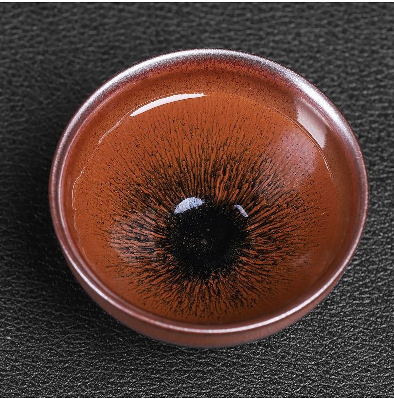 茶碗　　125mm×128mm×75mm 硝子平茶碗 星空 茶器＆茶道具 抹茶碗 - Sazen Tea