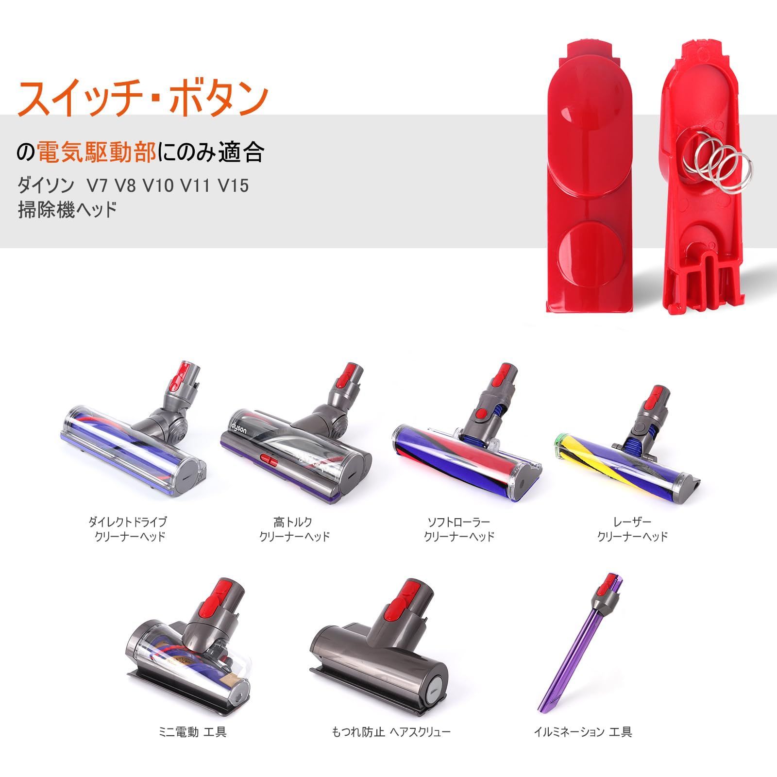 【未使用】Dyson Motorbar クリーナーヘッド​ + ツールクリップ Amazon | HOSEE 掃除機ツールクリップ V7 V8 V10 V11シリーズ対応 2