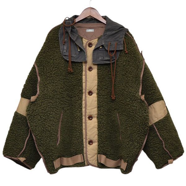 【10/11値下げ】 kolor/BEACON　カラービーコン　ビッグボアブルゾン　ボアジャケット　21WBM-G01131　8054000178520