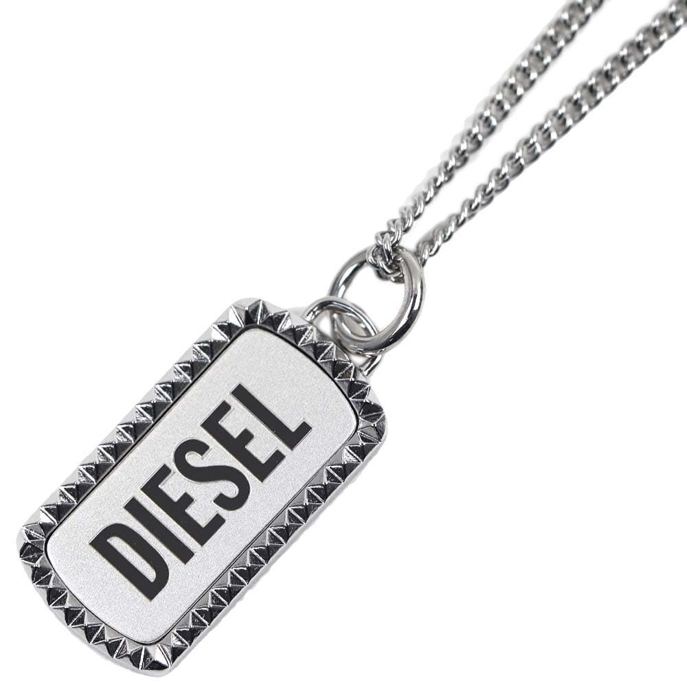ディーゼル ネックレス ペンダント ドッグタグ メンズ シルバー DIESEL NK DT STUD SS SILVER DX1455040