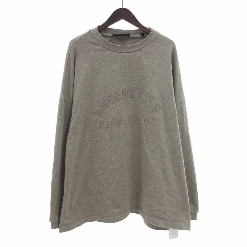 エッセンシャルズ|ESSENTIALS モックネック ロングスリーブ 長袖 カットソー Tシャツ ブラウン系 サイズ メンズL