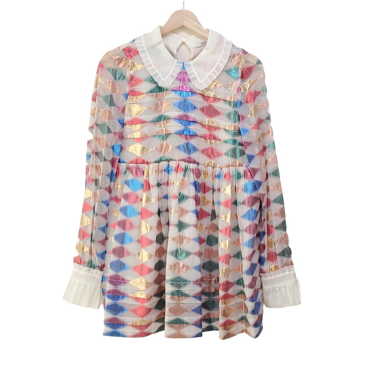 ☆MIU MIU☆ レース襟・フラワープリントミニドレス♪ (MiuMiu