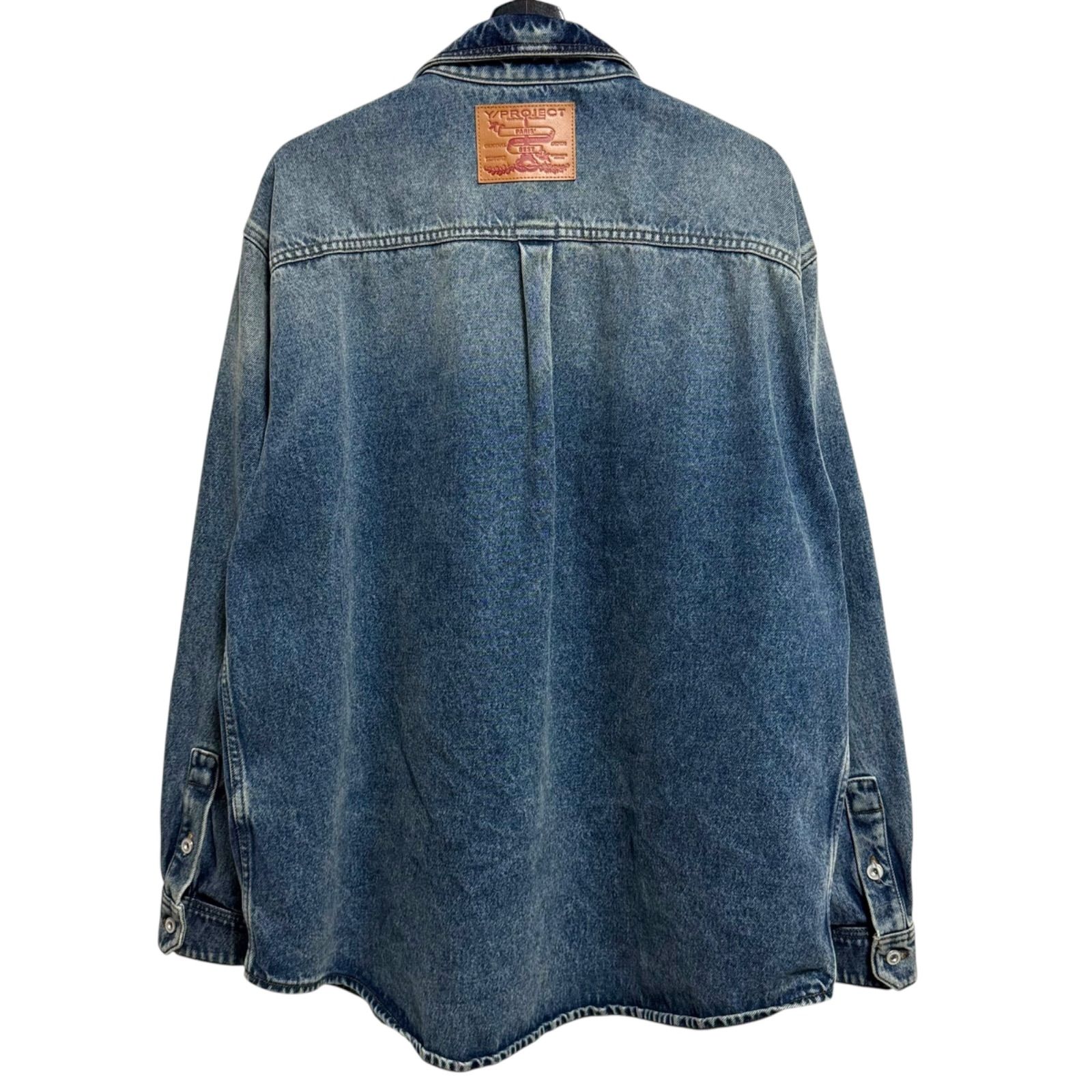 こっしー　ワイプロジェクト　　パリ ベスト パッチ デニム シャツ ワイプロジェクト Y/PROJECT パリ ベスト パッチ デニム シャツ 【公式
