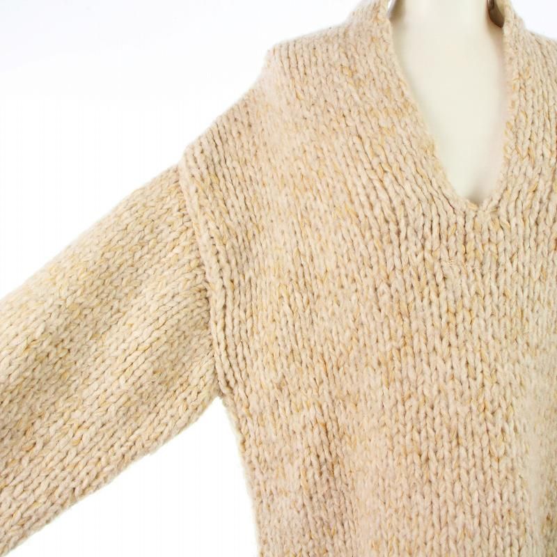 etre tokyo オープンネックバルキーニットプルオーバー