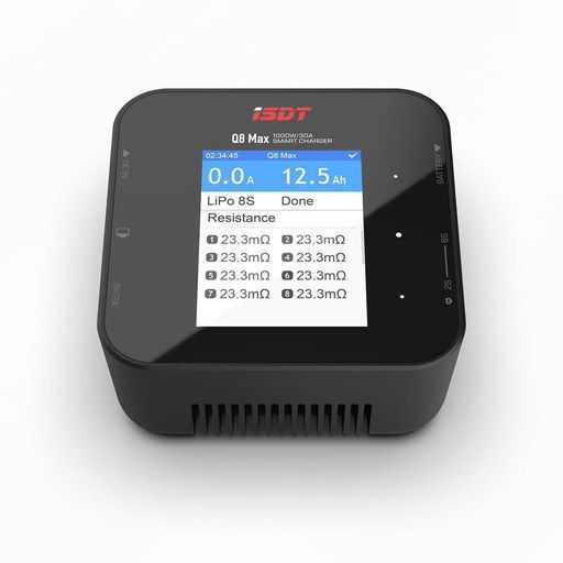 ISDTQ8MAXLipoバッテリーバランス充電器放電器DCデュアルチャンネル30A1000WRC2-8SLi-PoLi-HvLi-IonLi-FeNiMHNi-CdPb