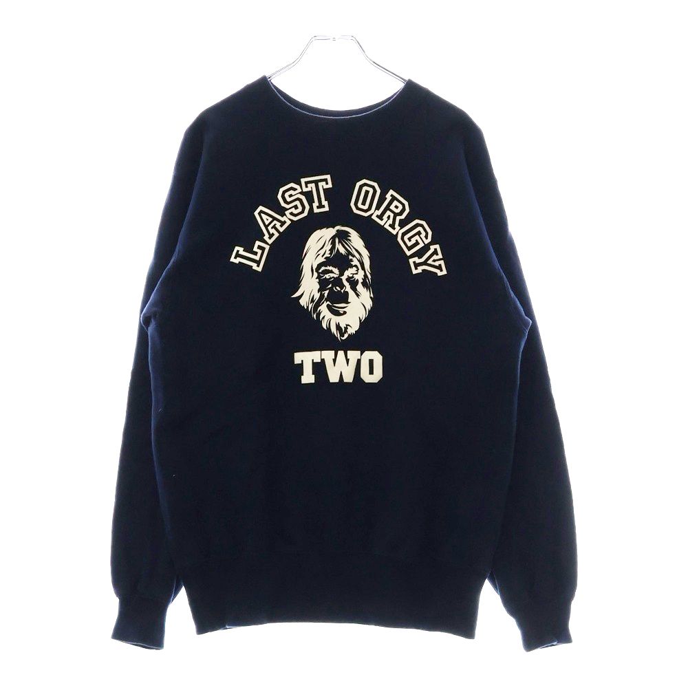 HUMAN MADE ヒューマンメイド 22SS ×UNDERCOVER LAST OGRY TWO アンダーカバー カレッジプリント スウェットトレーナー ネイビー