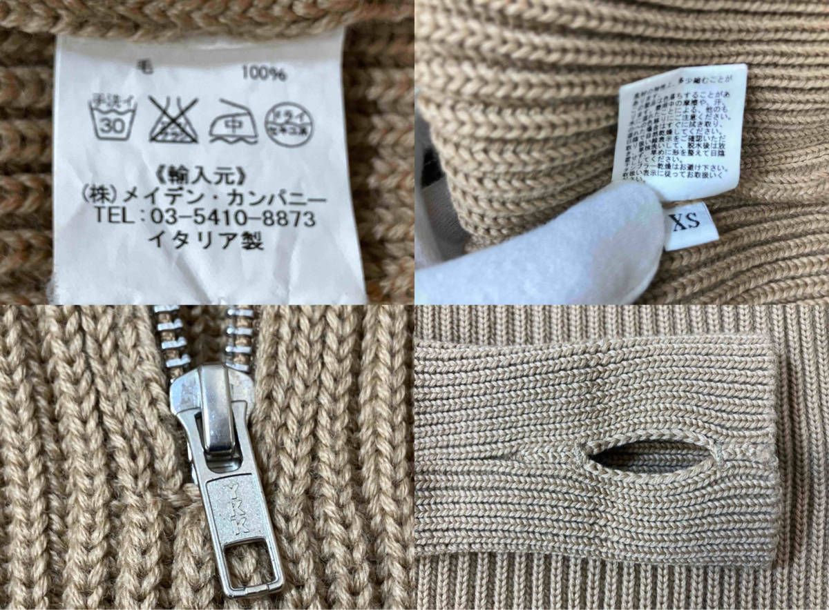 ANDERSEN-ANDERSEN ハーフジップ／ベージュ ニット／サイズXS