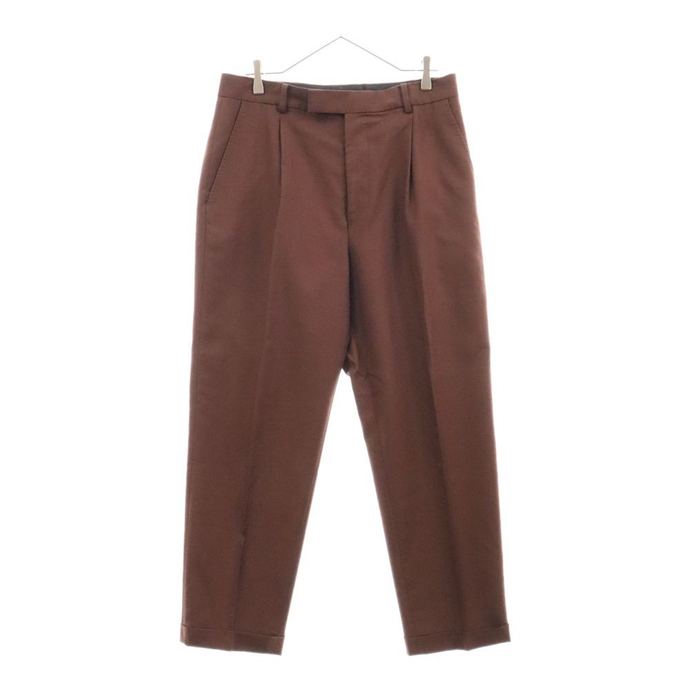 WACKO MARIA (ワコマリア) 22AW PLEATED TROUSERS TYPE 2 シングルプリーツ スラックスロングパンツ ダークレッド 22FW-WMP-TR05