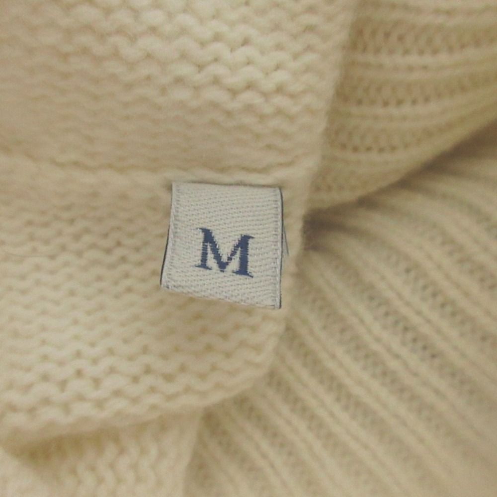 21AW MONCLER モンクレール LUPETTO TRICOT カシミヤブレンド ハイネック ロゴ 長袖 ニット セーター サイズM ホワイト レディース 古着 中古 MONCLER - 21AW MONCLER モンクレール LUPETTO TRICOT カシミヤ