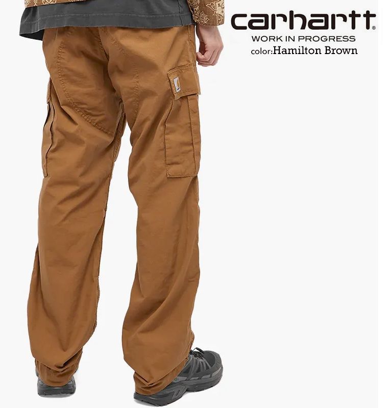 美品❗️Carhartt ブラウン カーゴパンツ　男女兼用 carhartt WIP カーハート レギュラーカーゴパンツ ワークパンツ