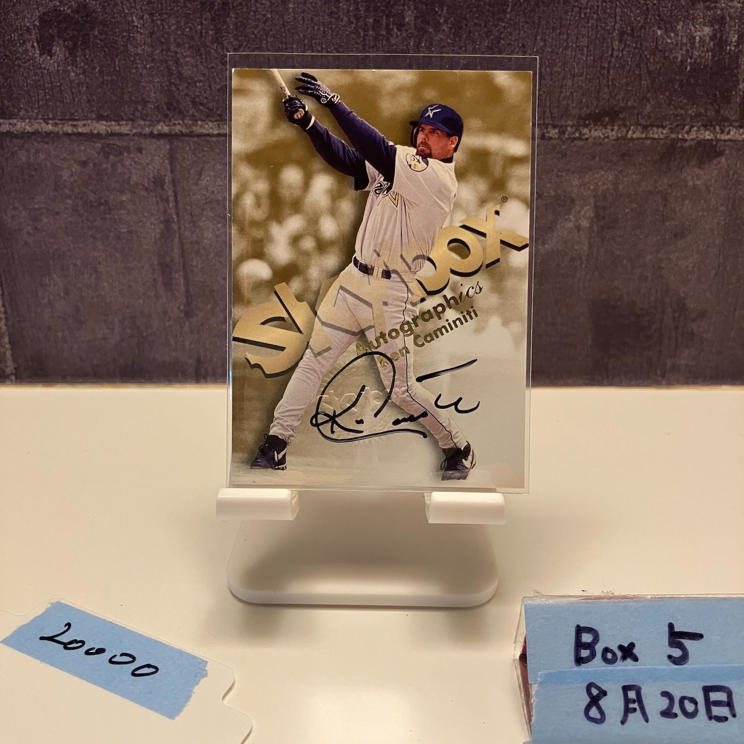 1999 Fleer SkyBox Ken Caminiti サイン Houston Astros Autographics カード