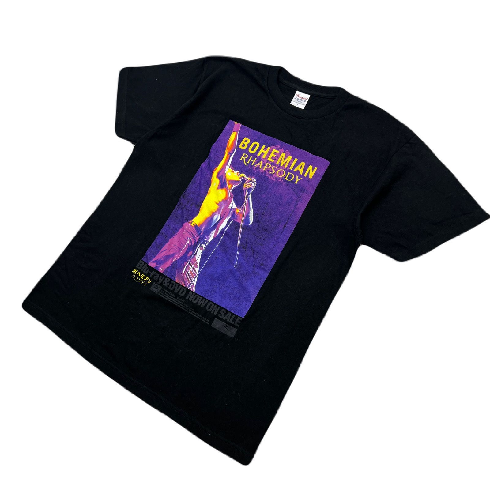 Queen バンドTシャツ メンズ L ブラック 【 ボヘミアン ラプソディ 