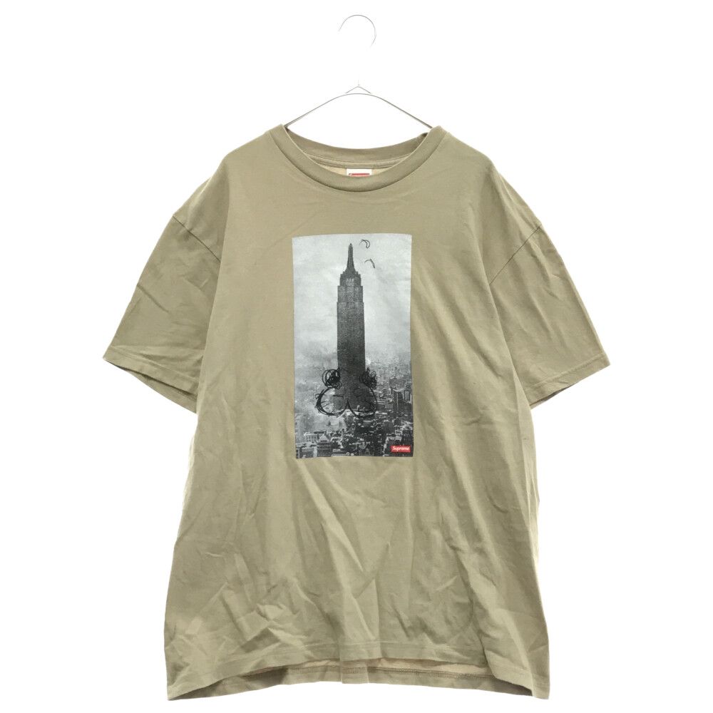 SUPREME シュプリーム 18AW×Mike Kelley Empire State Tee マイクケリー エンパイアステイトビル フォトプリント半袖Tシャツ カットソー ブラック