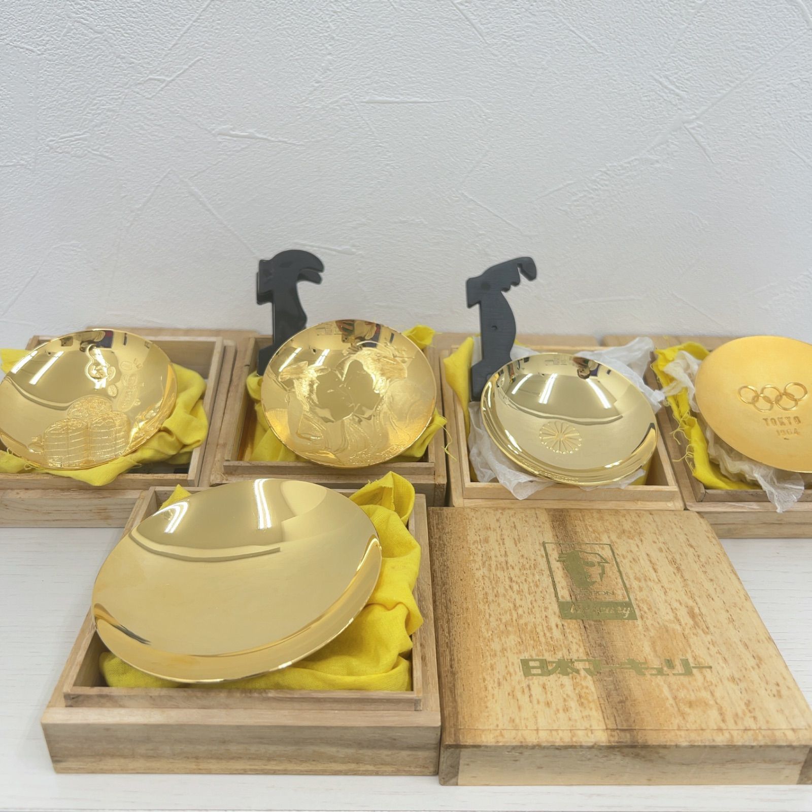 24KGP金杯　純銀銀杯セット　箱付き 24KGP金杯 純銀銀杯セット 箱付き