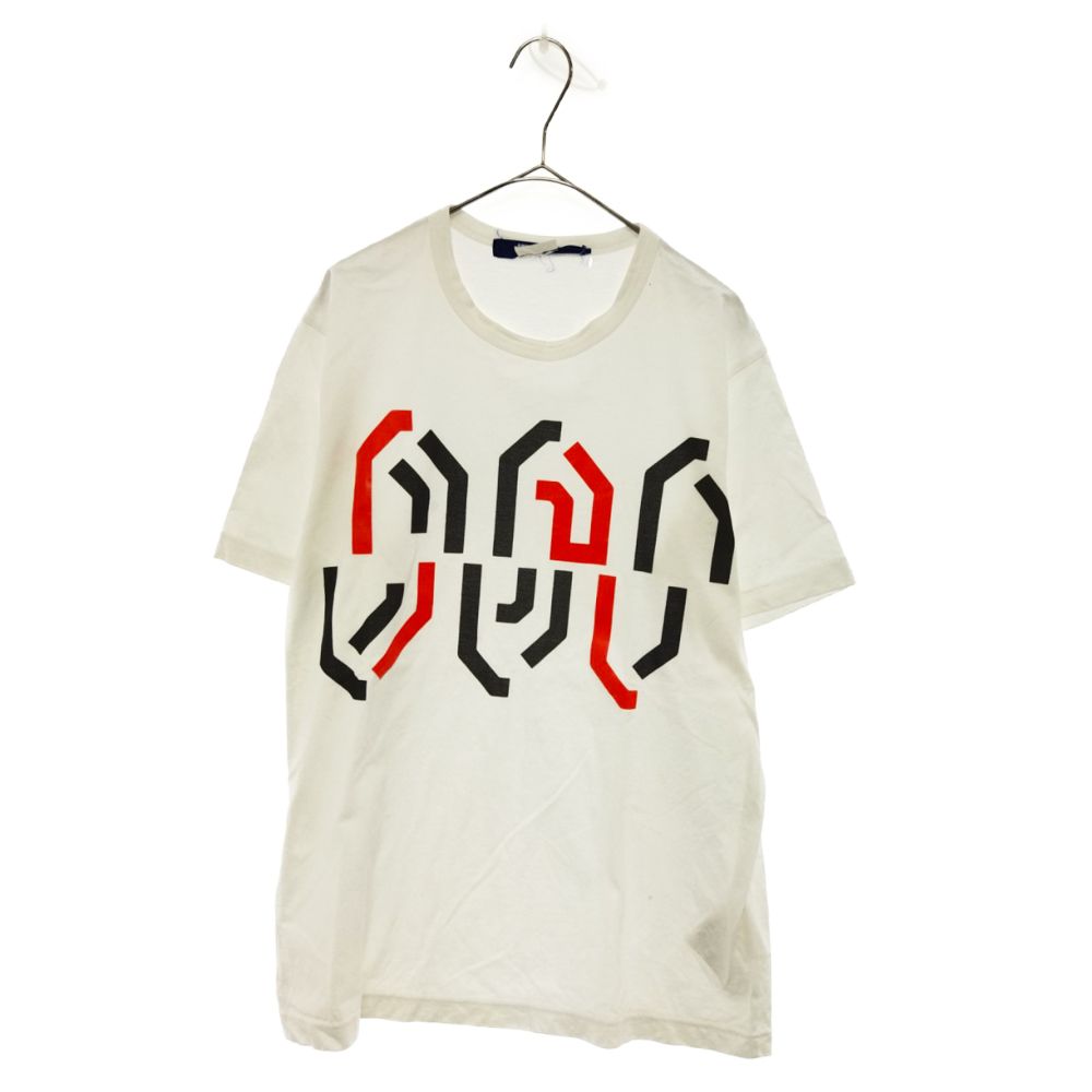 JUNYA WATANABE COMME des GARCONS (ジュンヤワタナベ コムデギャルソン) WB-T008 フロントプリント クルーネック半袖Tシャツ ホワイト