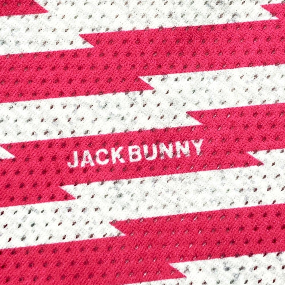 サイズ：3 JACK BUNNY ジャックバニー  ハイネック 半袖Tシャツ 総柄 ピンク系 [240101403661] ゴルフウェア メンズ ストスト サイズ：3 JACK BUNNY ジャックバニー ハイネック 半袖Tシャツ