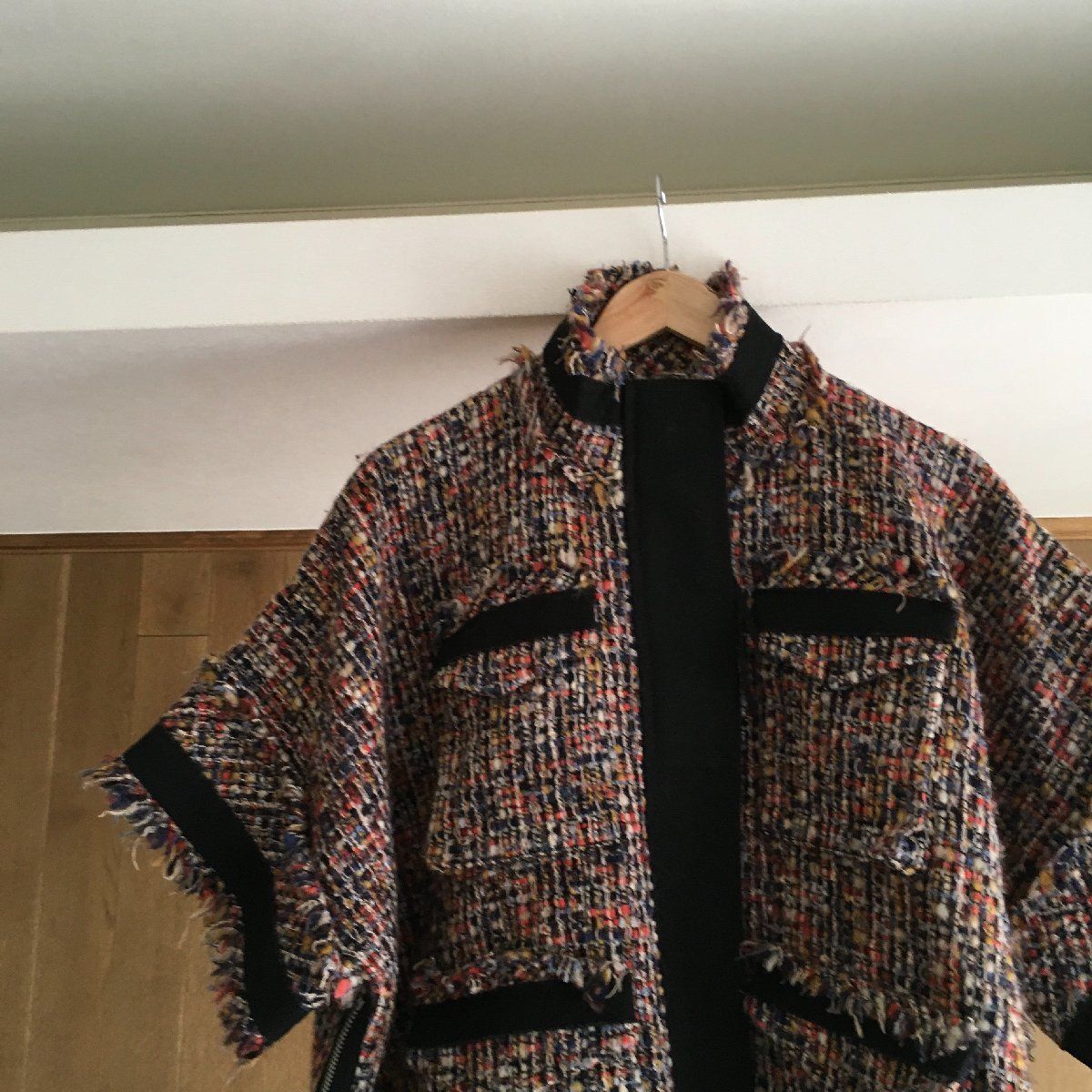 美品 サカイ sacai ツイード ジャケット コート2 21-05734