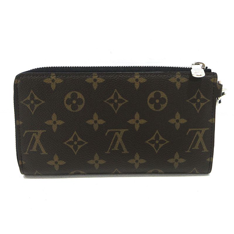 三重本店 LOUIS VUITTON ルイ ヴィトン ジッピードラゴンヌ L字ファスナー長財布 M69407 モノグラムマカサー ブラウン 125