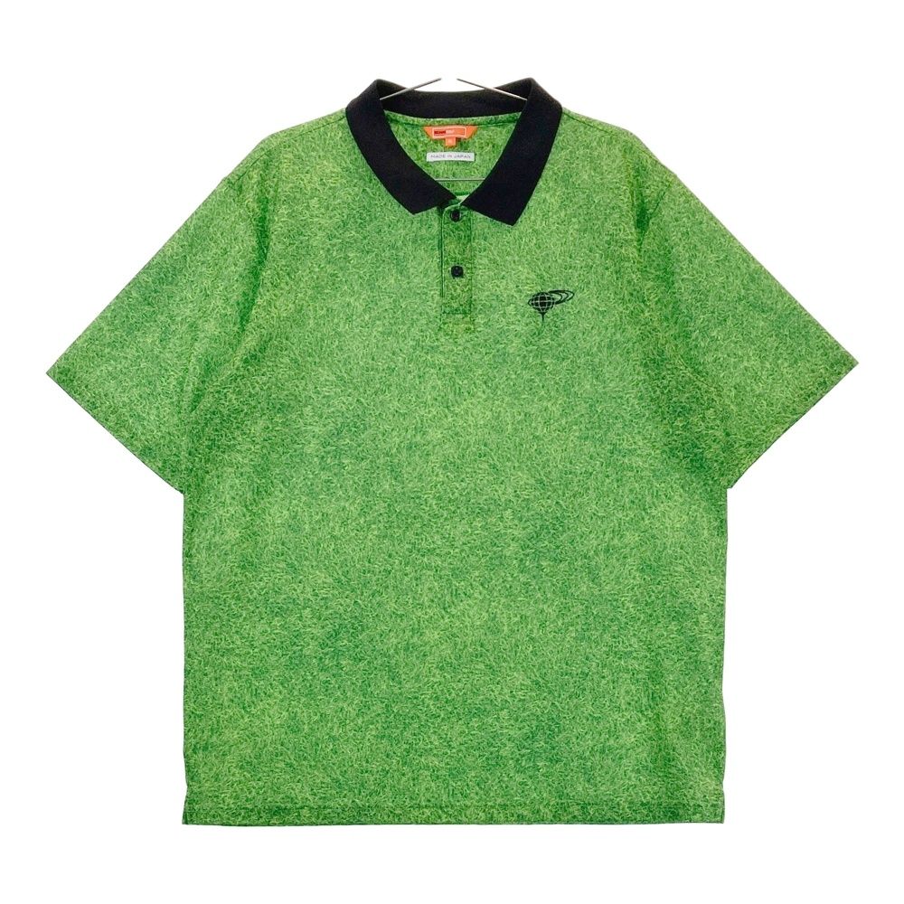 サイズ XL BEAMS GOLF ビームスゴルフ 2025年モデル 半袖 ポロシャツ 刺繍 総柄 グリーン系 240101465713 ゴルフウェア メンズ ストスト