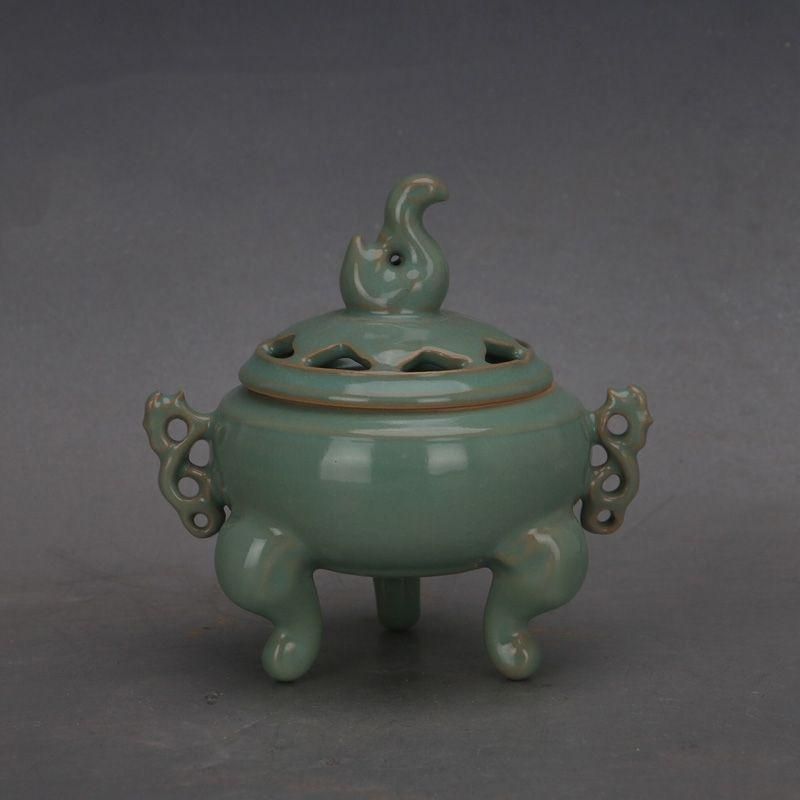 中国 汝窯 青磁 香炉 陶器 陶芸 香道具 仏具 官窯 青釉 - メルカリ