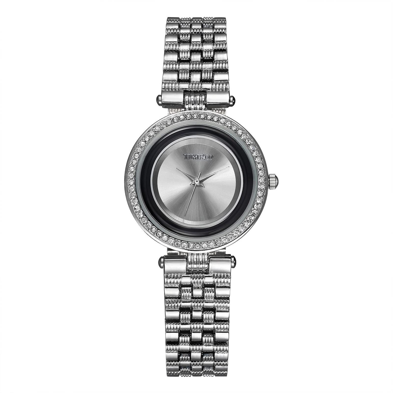 数量 レディース 時計腕時計 防水 腕時計 とけい腕時計 電池式 うで時計 アナログ 時計 お洒落 TIME100 秒針付き watch for women waterproof シルバー