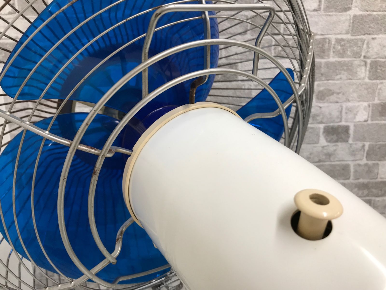 動作品 NATIONAL ナショナル扇風機 F-30J1C ブルー 昭和レトロ