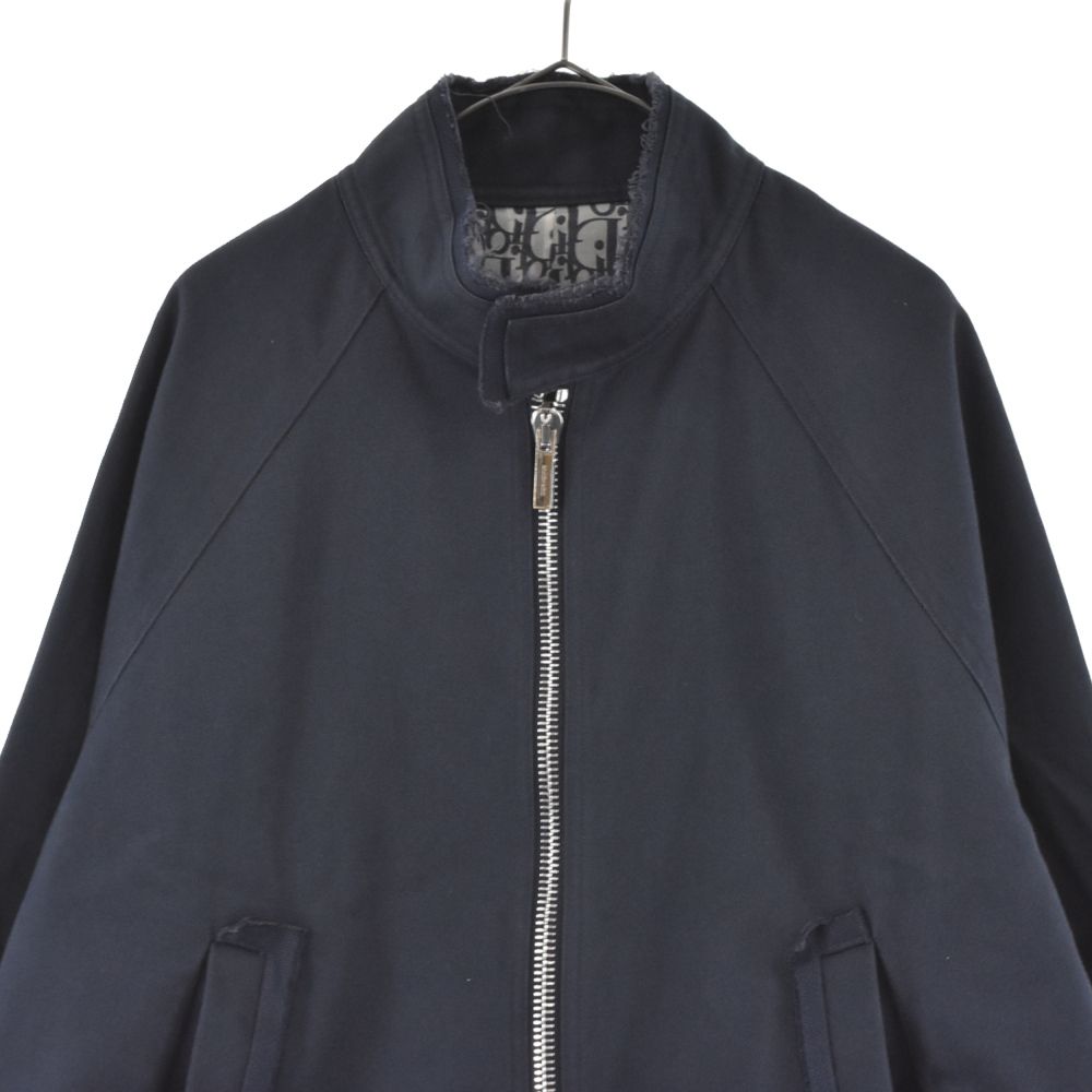 DIOR (ディオール) 19AW OBLIQUE TROTTER DAMEGED JACKET 923C471A4120 オブリーク総柄 裏地トロッターダメージ加工ジャケット レイヤードフライトジャケット ネイビー/グレー - メルカリ